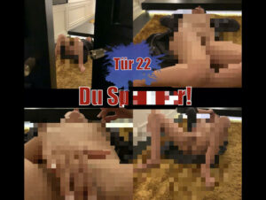 Miss Doertie Porno Video: Tür 22 - Du Spanner!